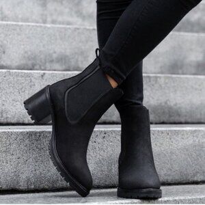 Thursday Knockout Black Matte Leather Boots Chelsea Rubber Lug Sole Moto Size 9